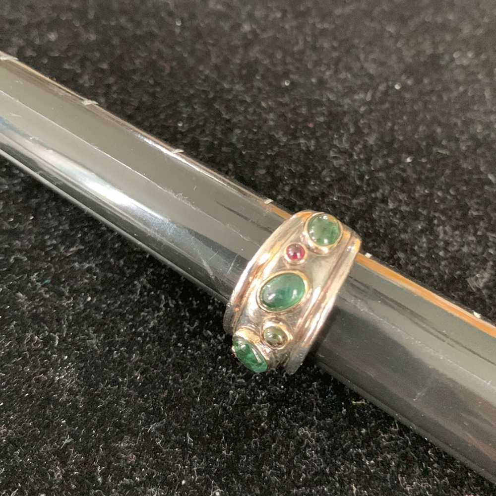 Gemstones set in silver 6.5